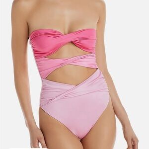 Baobab - Ola Womens Metallic Strapless One-Piece Swimsuit